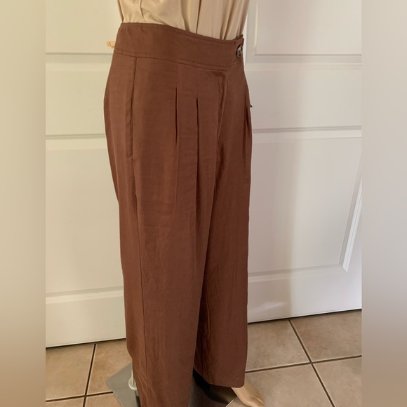 Elie Tahari Linen Blend Wide Leg Pants - Picture 10 of 17